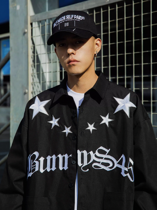S45 Logo Star Embroidered Long Sleeve Shirt
