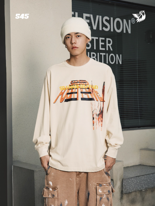 S45 Illuminated Psychedelic Portrait Long Sleeve Tee