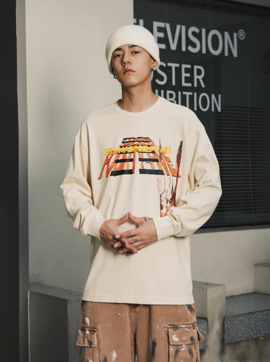 S45 Illuminated Psychedelic Portrait Long Sleeve Tee