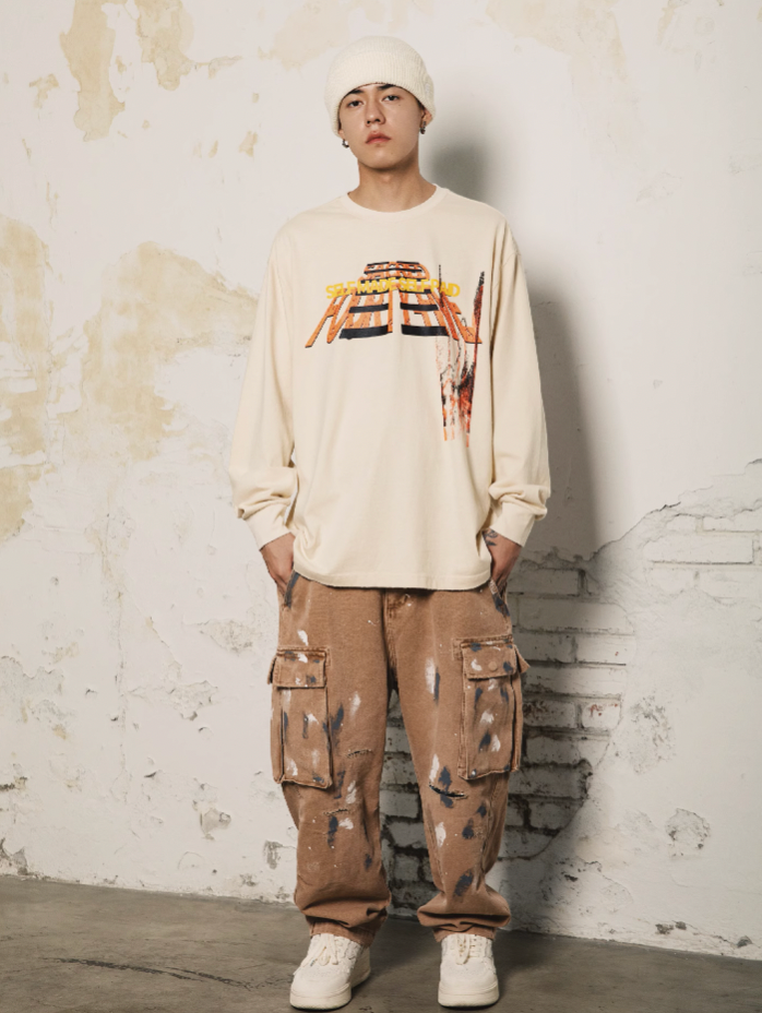 S45 Illuminated Psychedelic Portrait Long Sleeve Tee