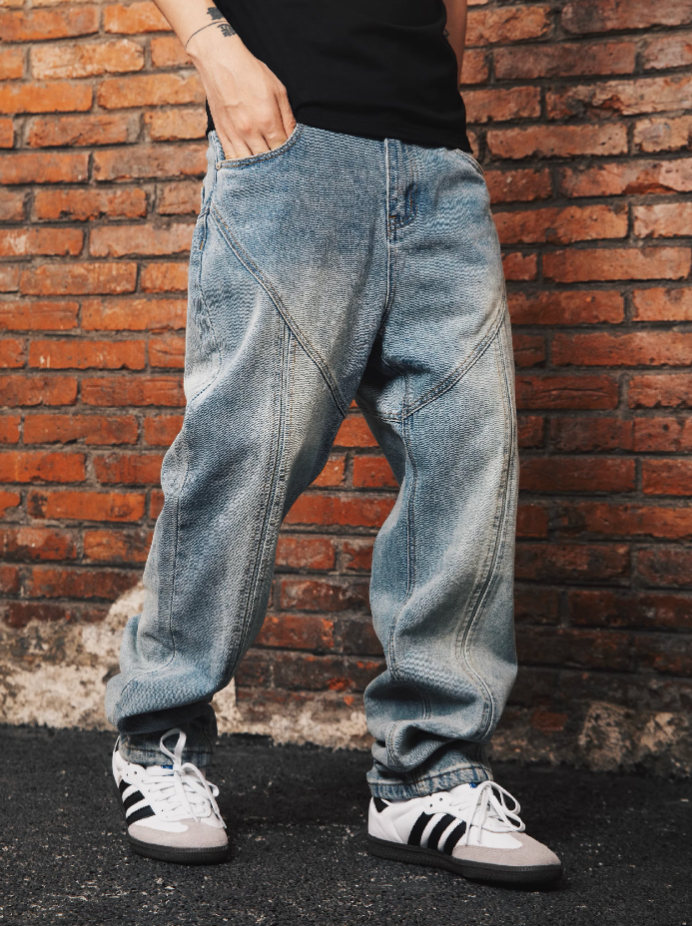 S45 Structured Basic Wash Denim Pants