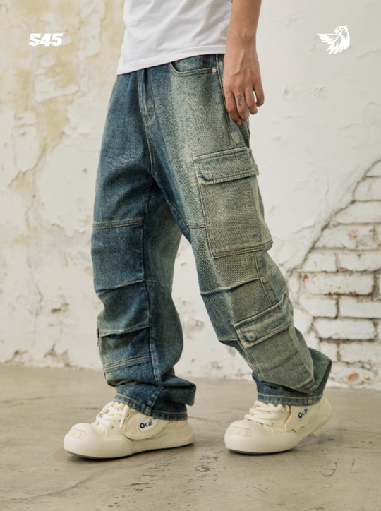 S45 Washed Multi Pocket Denim Pants