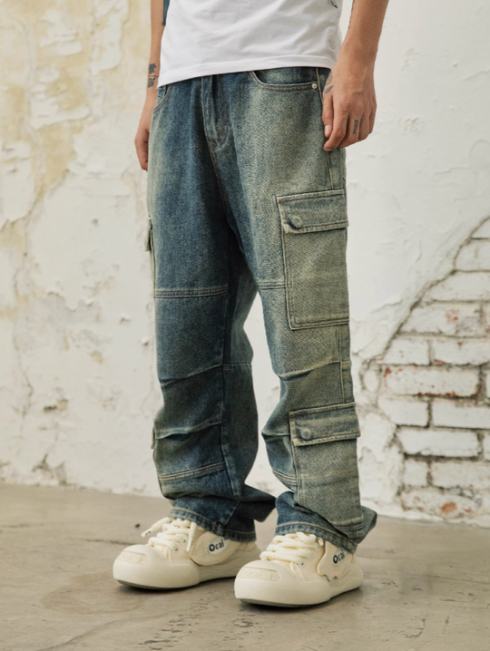 S45 Washed Multi Pocket Denim Pants