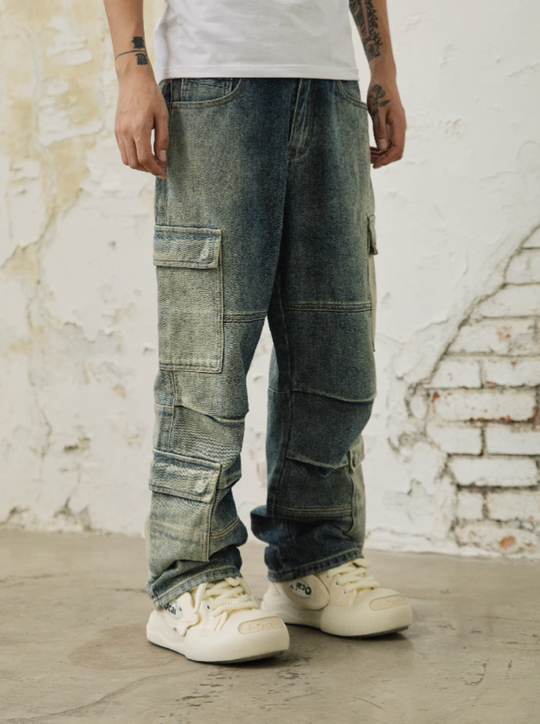 S45 Washed Multi Pocket Denim Pants