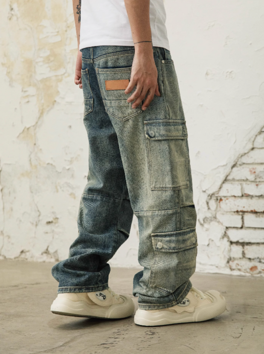 S45 Washed Multi Pocket Denim Pants