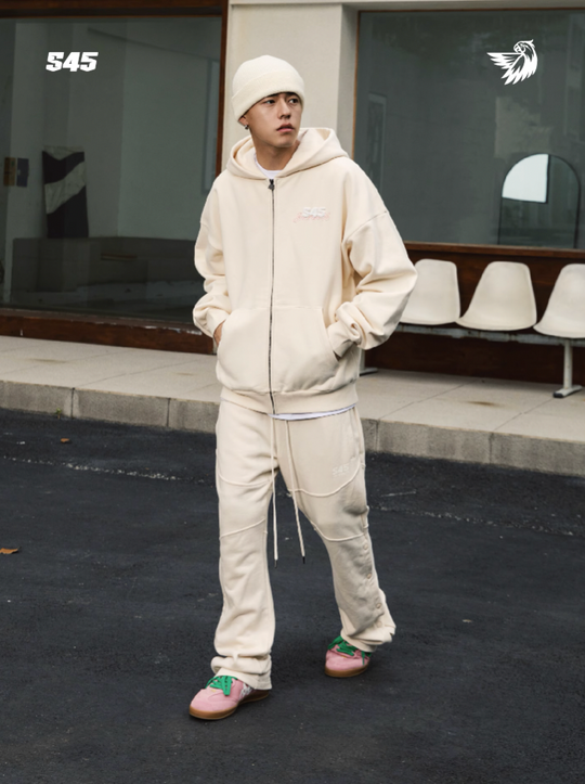 S45 Earth Tone Ribbed Sweat Pants