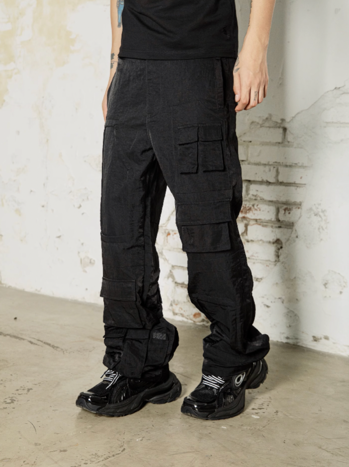 S45 Nylon Cropped Silhouette Pants