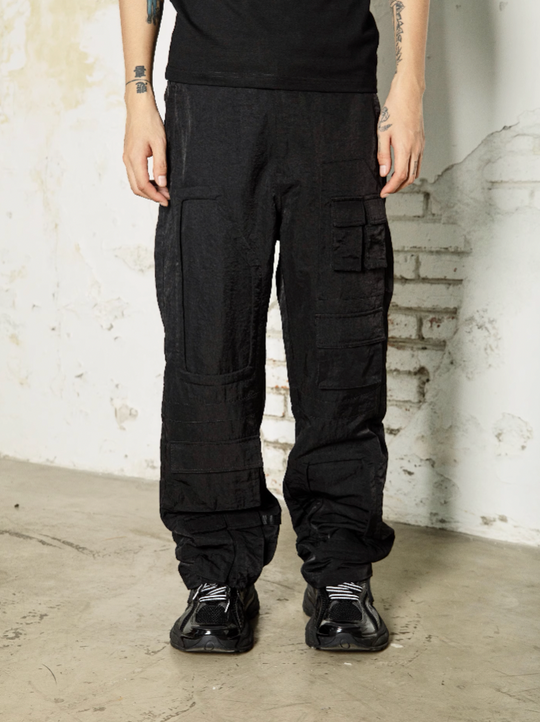 S45 Nylon Cropped Silhouette Pants