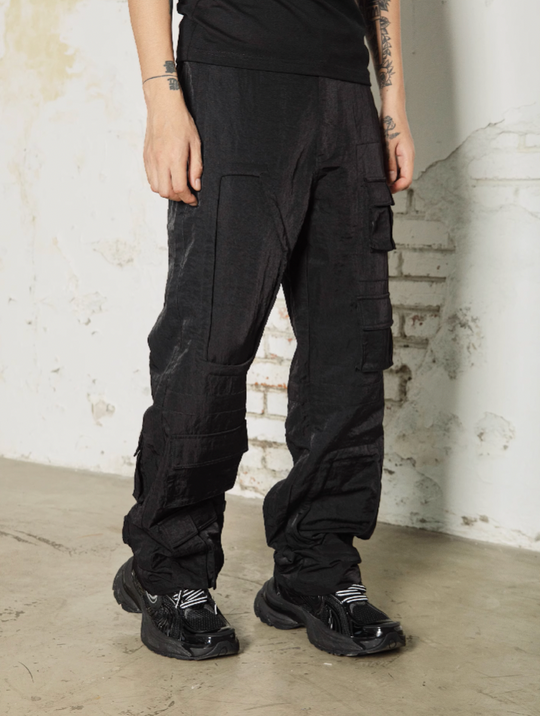 S45 Nylon Cropped Silhouette Pants