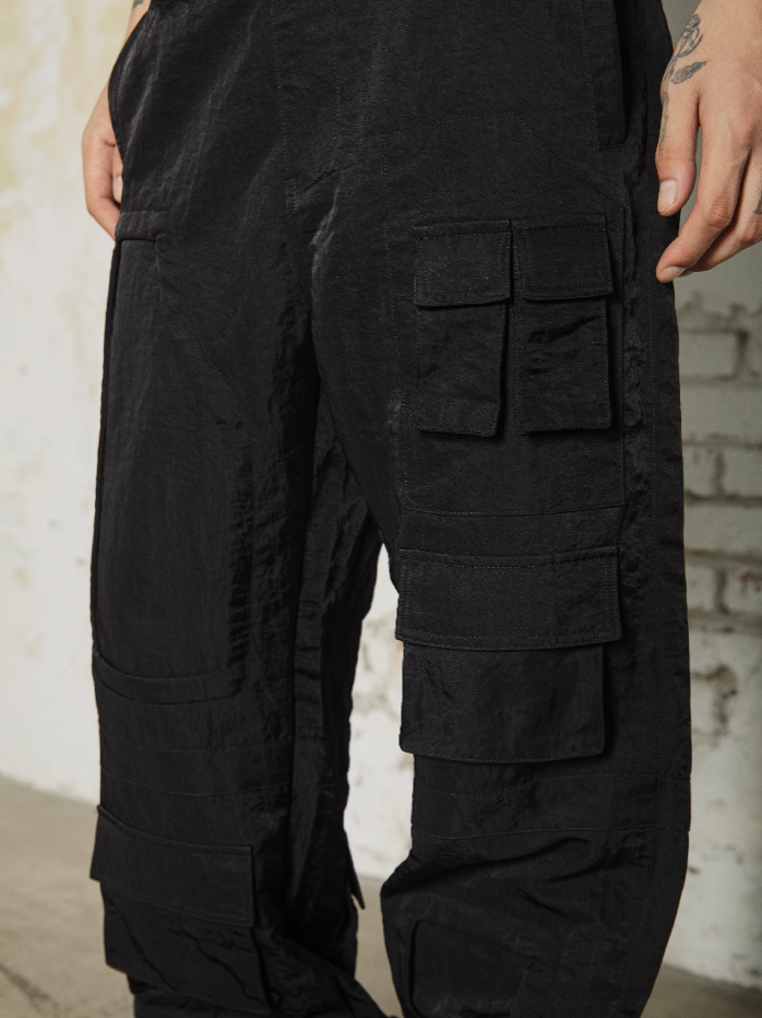 S45 Nylon Cropped Silhouette Pants