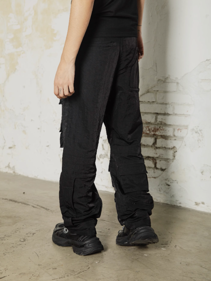 S45 Nylon Cropped Silhouette Pants