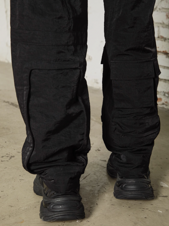 S45 Nylon Cropped Silhouette Pants