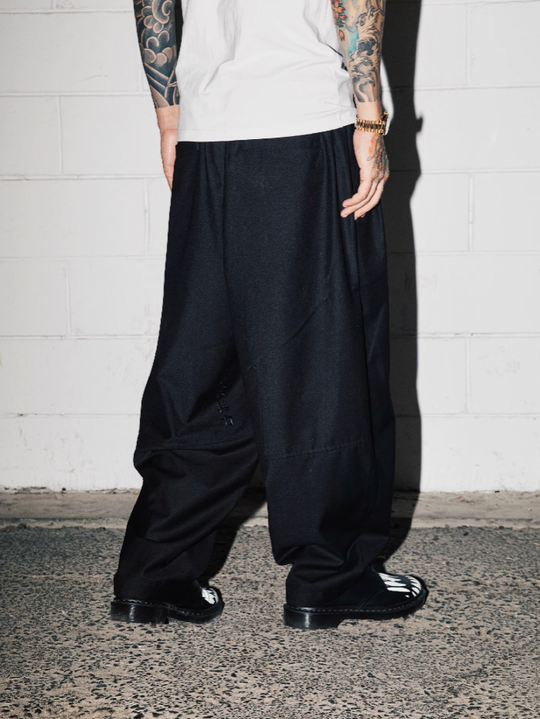 S45 Draped Loose Western Wide Leg Pants