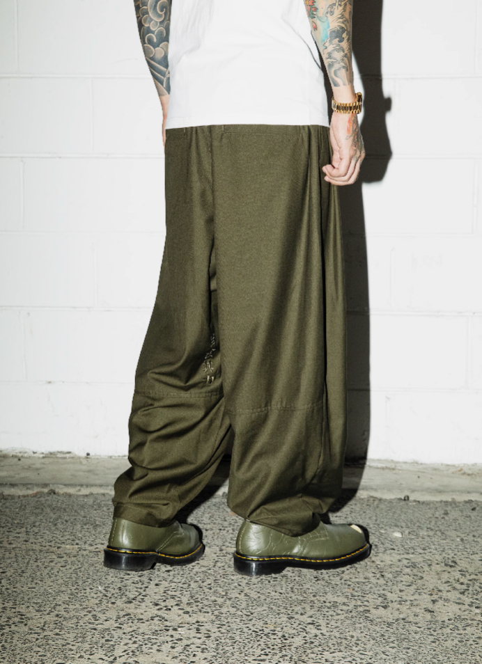 S45 Draped Loose Western Wide Leg Pants