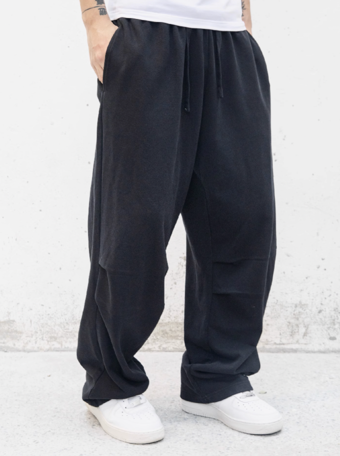 S45 Basic Washed Wide Leg pleated Sweat Pants
