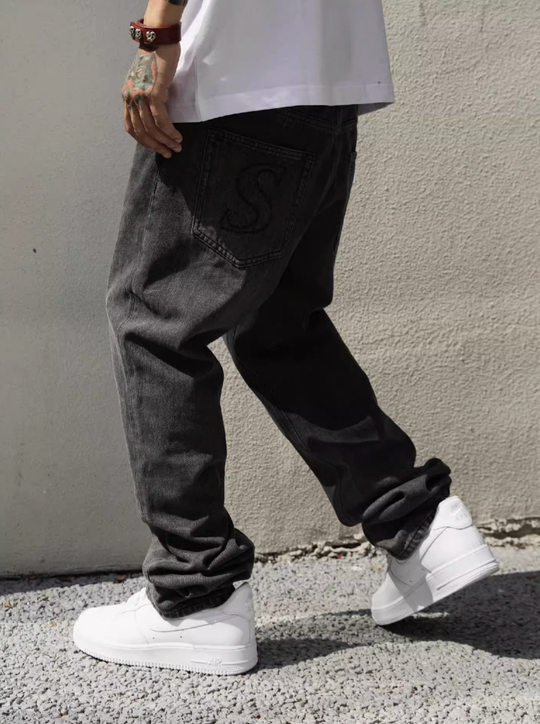 S45 Basic Washed Denim Pants