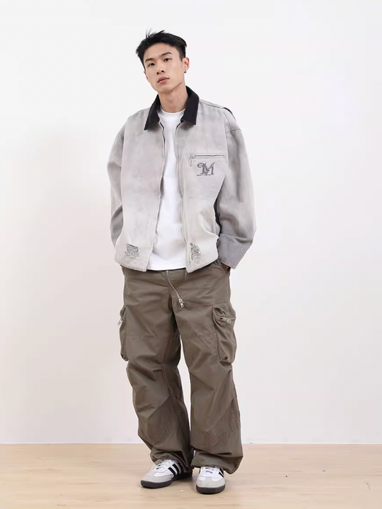 F3F Select Distressed Embroidery Denim Jacket