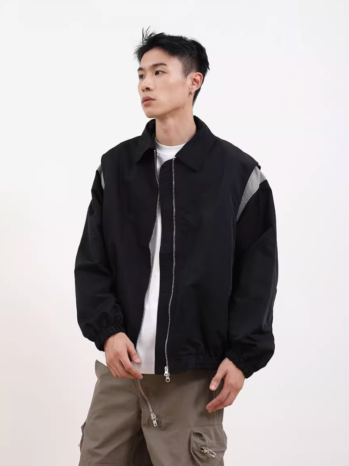 F3F Select Color Blocking Lapel Jacket