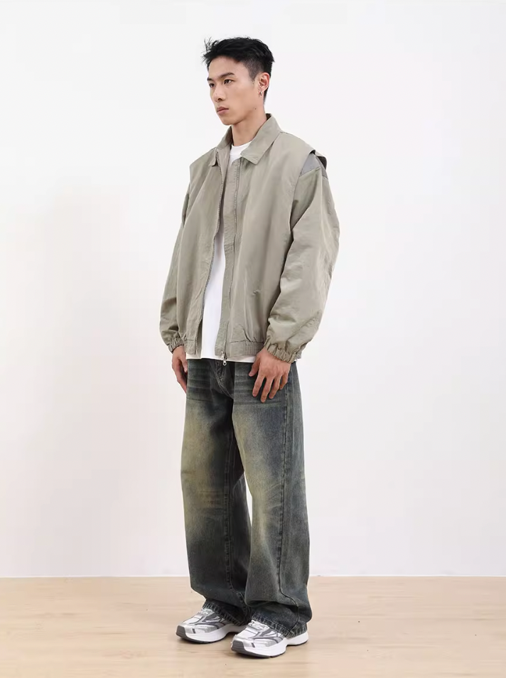 F3F Select Color Blocking Lapel Jacket