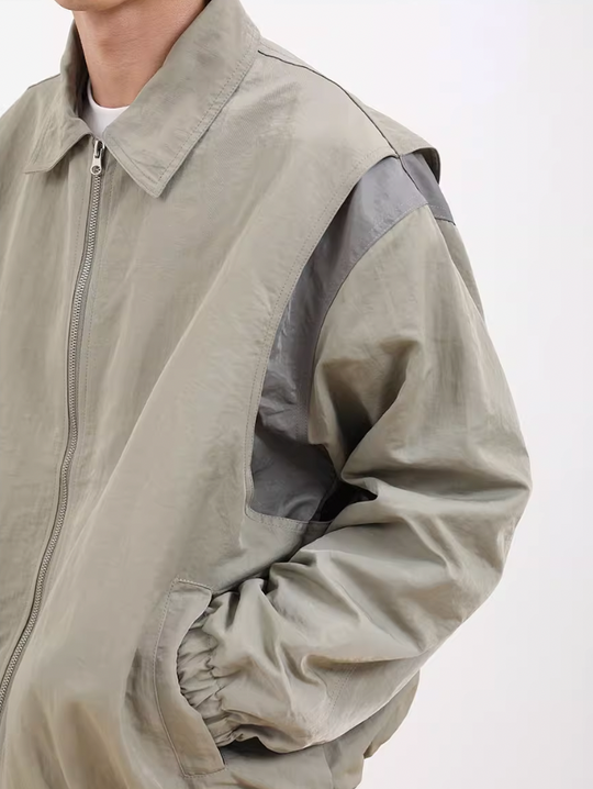 F3F Select Color Blocking Lapel Jacket