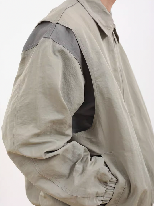 F3F Select Color Blocking Lapel Jacket