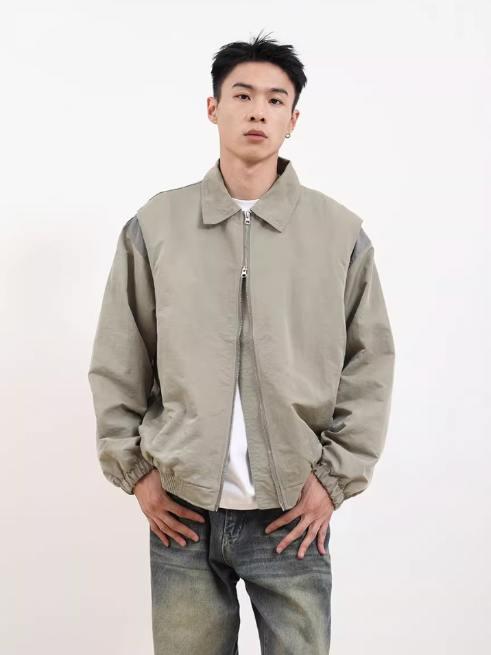 F3F Select Color Blocking Lapel Jacket