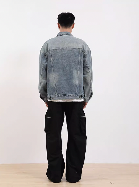 F3F Select Washed Dimensional Pocket Denim Jacket