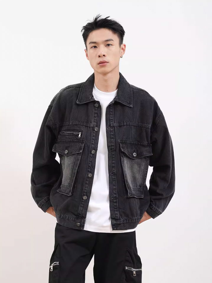 F3F Select Washed Dimensional Pocket Denim Jacket