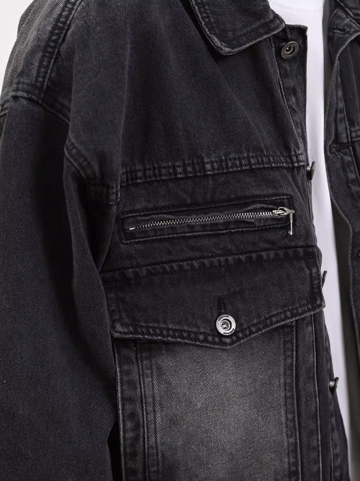 F3F Select Washed Dimensional Pocket Denim Jacket