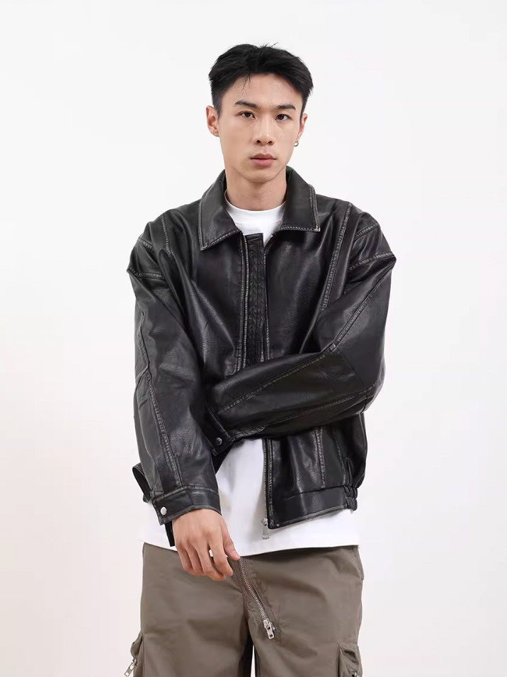 F3F Select Old Washed Leather Jacket