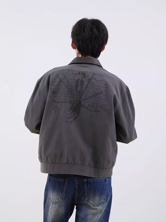 F3F Select Retro Lapel Harrington Jacket