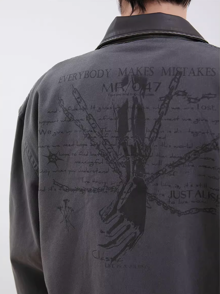 F3F Select Retro Lapel Harrington Jacket