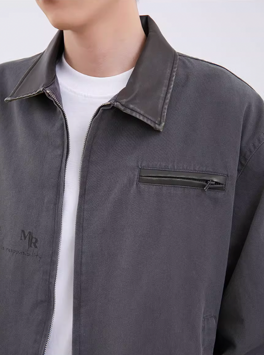 F3F Select Retro Lapel Harrington Jacket