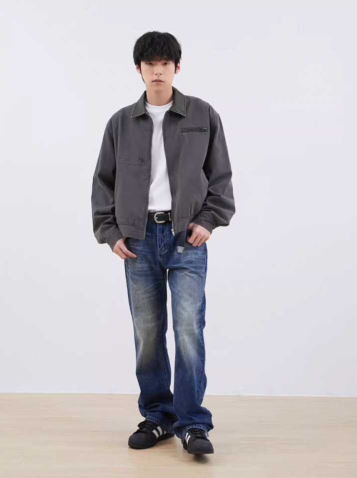 F3F Select Retro Lapel Harrington Jacket