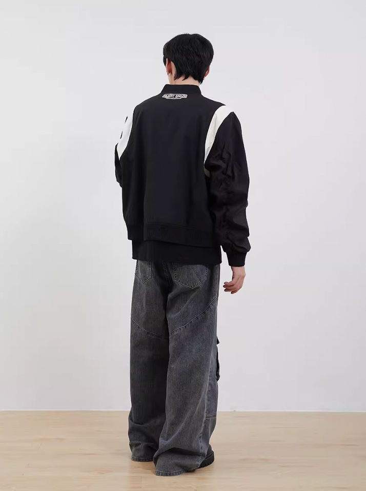 F3F Select Color Blocking Flight Jacket