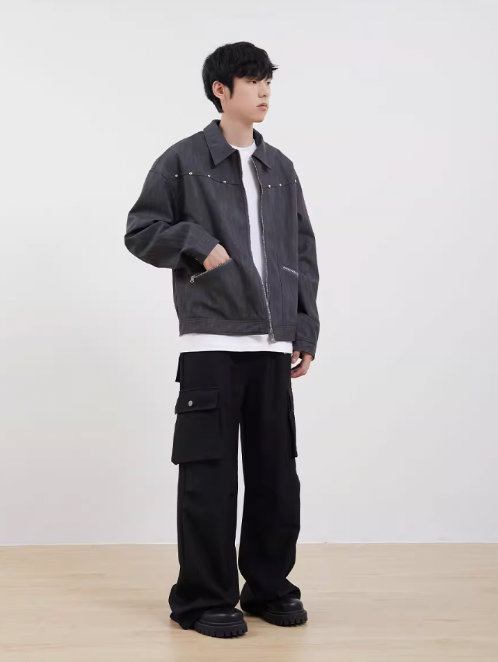 F3F Select Washed PU Leather Jacket