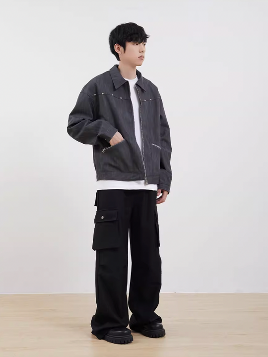 F3F Select Washed PU Leather Jacket