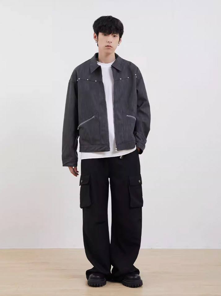 F3F Select Washed PU Leather Jacket