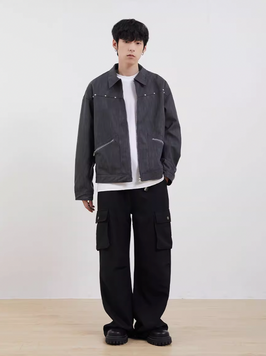 F3F Select Washed PU Leather Jacket