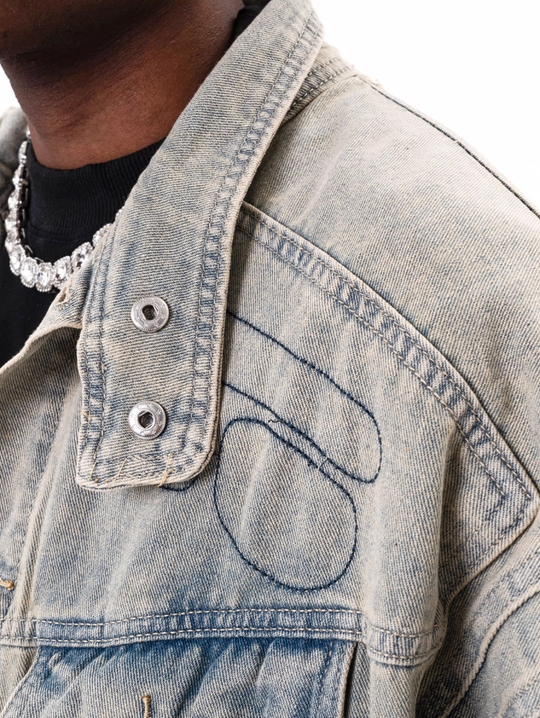 F3F Select Washed Destruction Denim Jacket