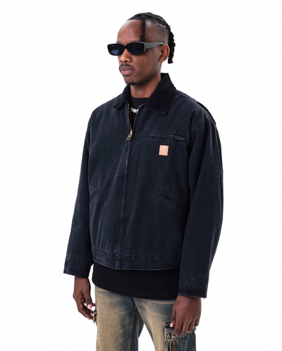 F3F Select Embroidered Label Heavy Washing Work Jacket