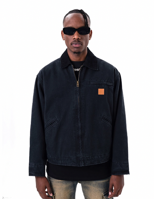 F3F Select Embroidered Label Heavy Washing Work Jacket