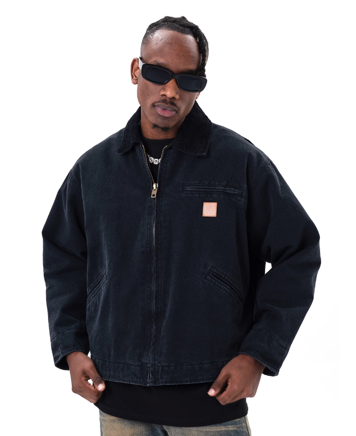 F3F Select Embroidered Label Heavy Washing Work Jacket