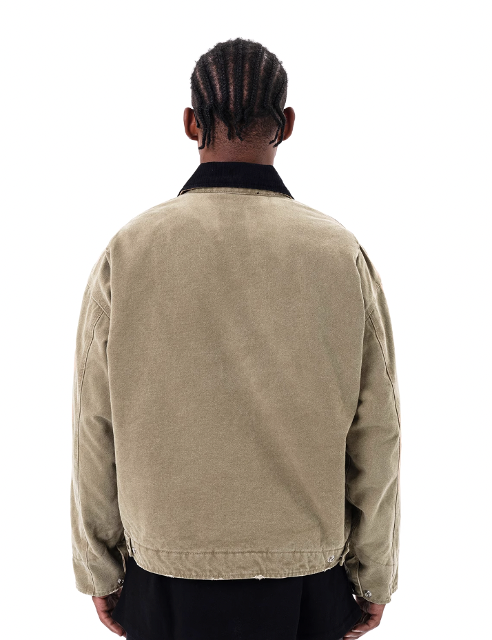 F3F Select Embroidered Label Heavy Washing Work Jacket