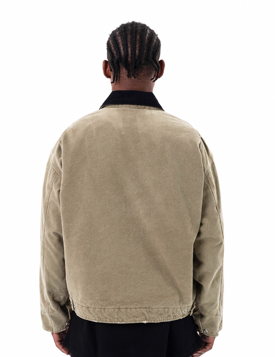 F3F Select Embroidered Label Heavy Washing Work Jacket