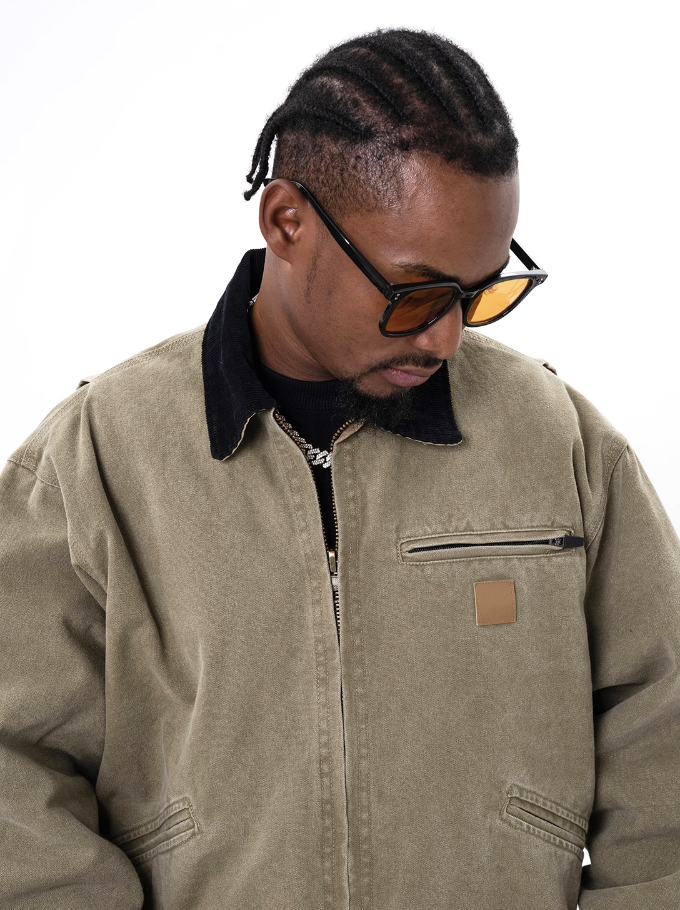 F3F Select Embroidered Label Heavy Washing Work Jacket