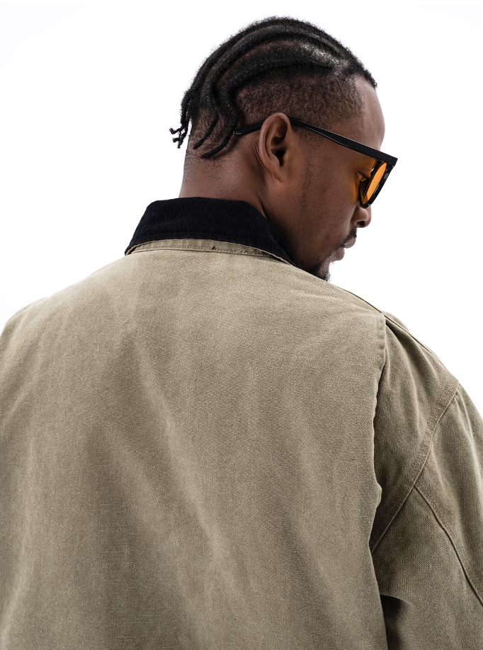 F3F Select Embroidered Label Heavy Washing Work Jacket