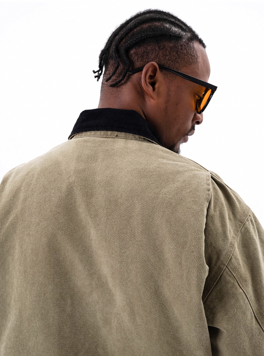 F3F Select Embroidered Label Heavy Washing Work Jacket