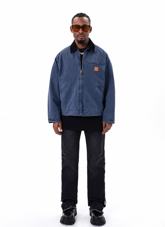 F3F Select Embroidered Label Heavy Washing Work Jacket