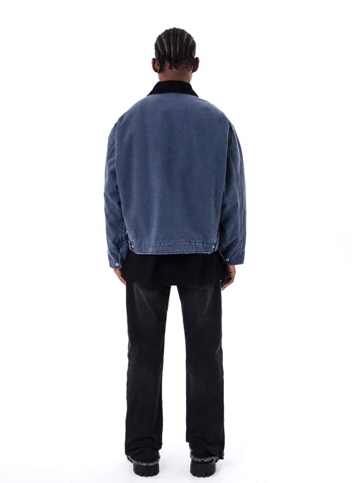 F3F Select Embroidered Label Heavy Washing Work Jacket
